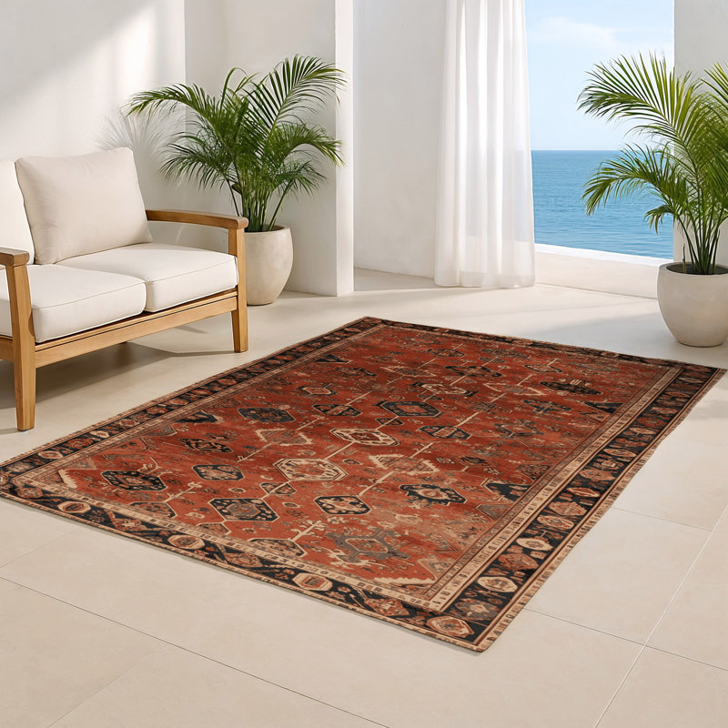 Tapis d'intérieur et d'extérieur brun Persian, Rectangulaire 2 pi x 3 pi