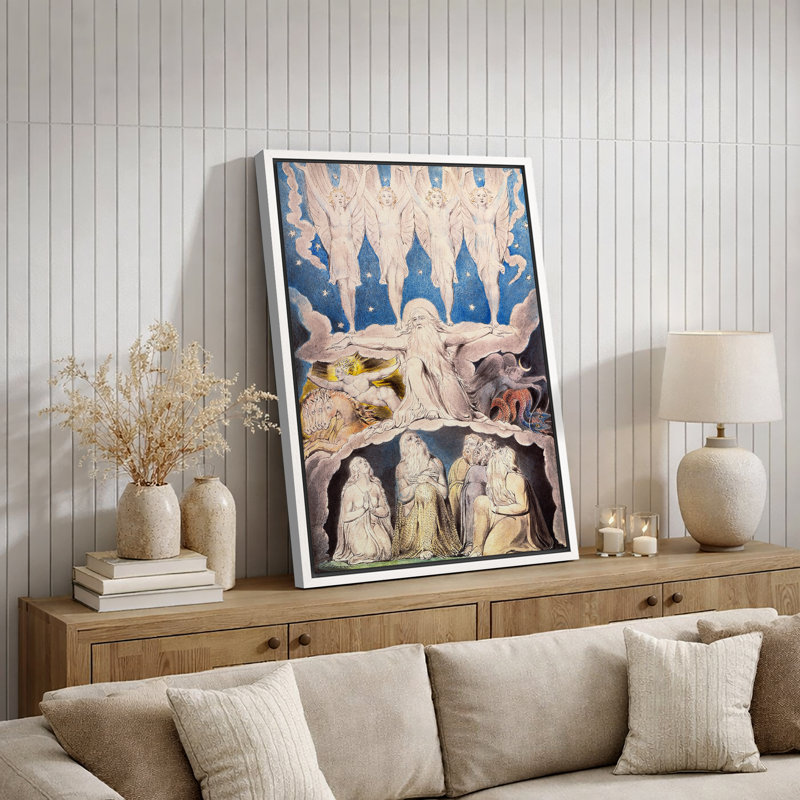 «God and Angels Heaven Vision», œuvre d'art céleste, impression sur toile encadrée, H 36 po x l 24 po x P 1,5 po