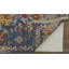 Tapis floral en laine noué à la main bleu / orange / rouge-1974158061