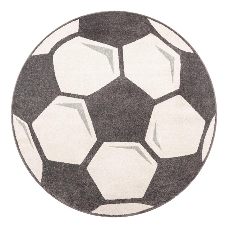 Tapis de soccer Whimsy Kids, Rond 7 pi 10 po