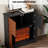 French retro-style simulated fire decorative electric fireplace