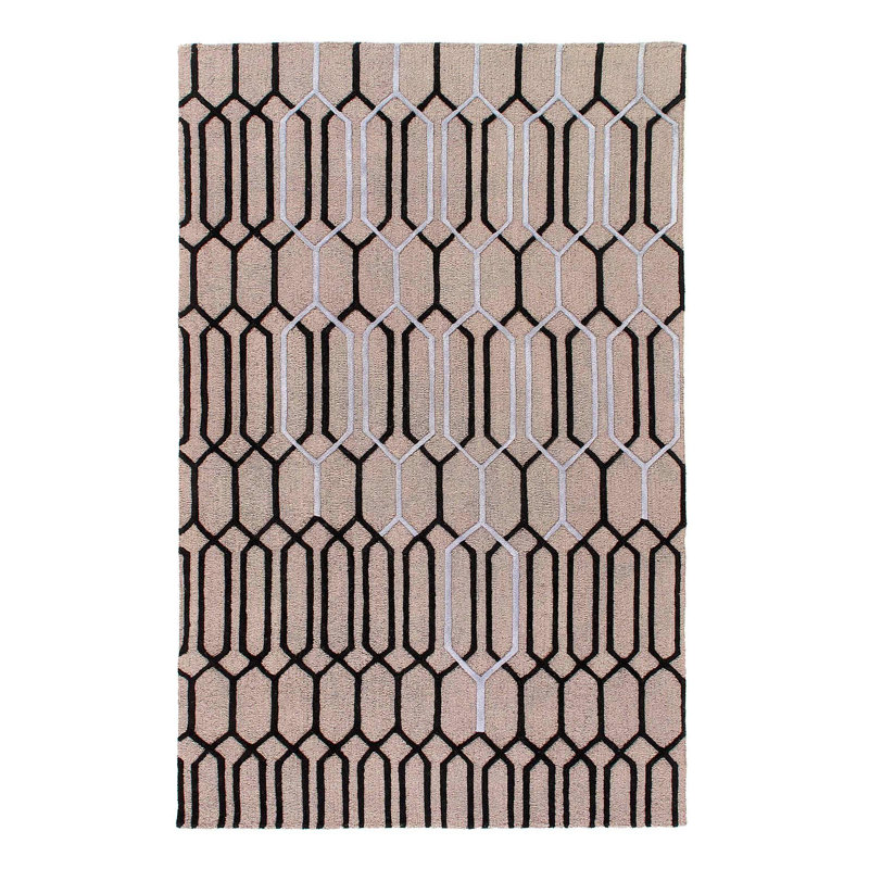 Geometric Area Rug in Gray