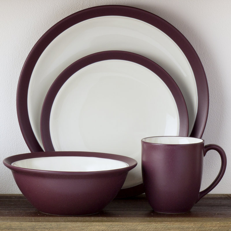 Noritake Colorwave Curve Salad Plates, 8-1/2", Burgundy