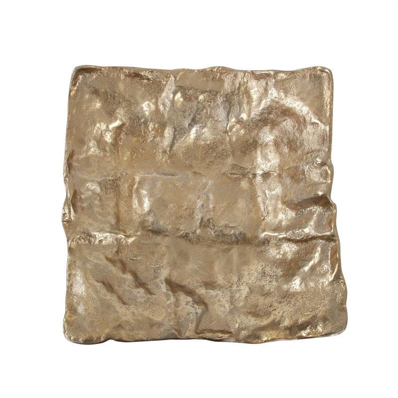 Rough Gold Uneven Square Dish