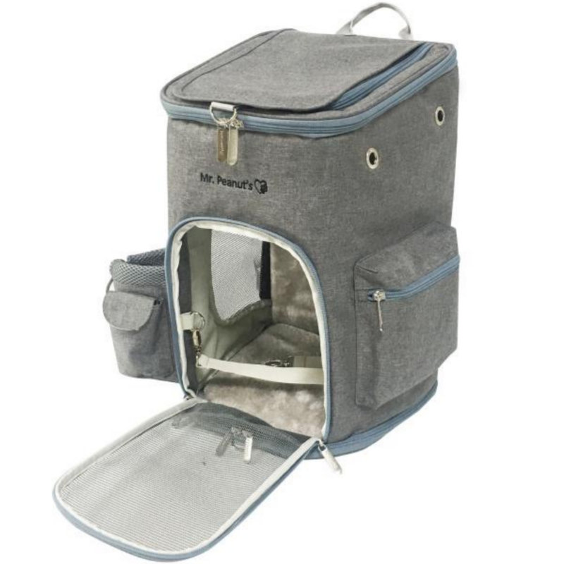 Collapsible Soft-Sided Crate with 2 Doors, Platinum Gray