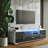 63" Modern High Gloss Led Octaviano With Sliding Door & Open Storage For Media Devices-1406322058