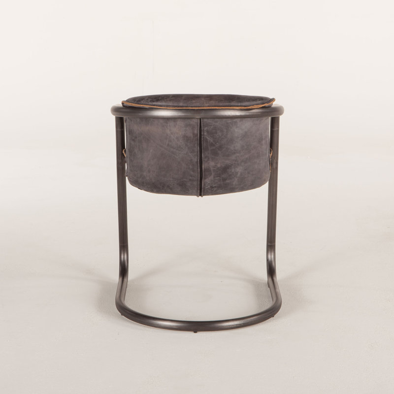 Chiavari Leather Arm Chair, Antique Ebony