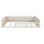 Lit plateforme tapissier en bois avec garde-corps et coussin-1578137958