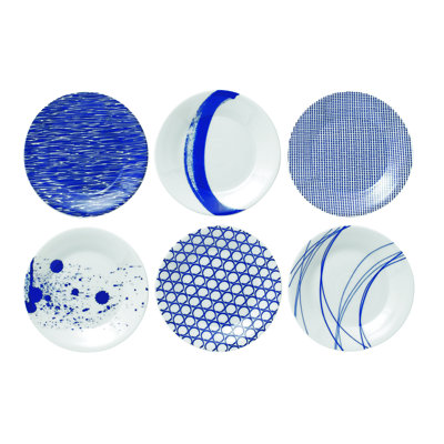Pacific 6 Piece Appetizer Plate Set