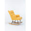 Chaise berçante rembourrée avec dossier haut Teddy