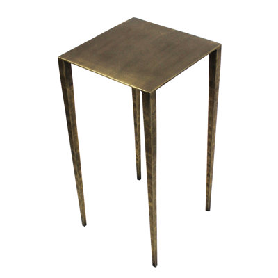 24" Nickel Iron Square End Table