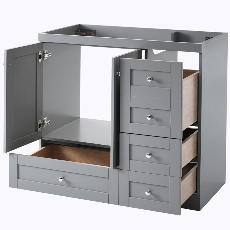 Base de meuble-lavabo simple 35,00 po seulement, Gris