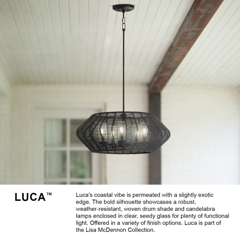 Luca 5 - Light Outdoor Chandelier, Natural