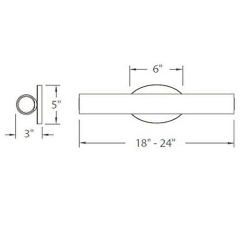 Loft 1 - Light LED Bath Bar, Chrome