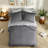 Durable 3-piece Polyester Bedding Sets, Queen Size With Modern Stripes