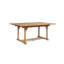Venice 5-Piece Teak Rectangular Table Outdoor Dining Set With Extension