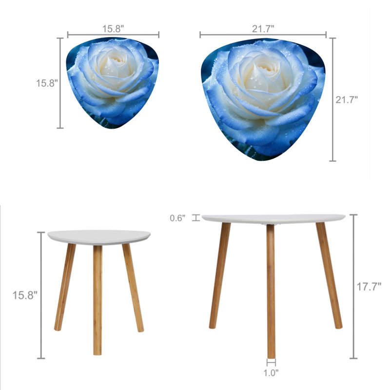 Ensemble de 2 tables basses gigognes Triangle