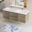 Meuble-lavabo flottant 60 po avec lavabo, meuble-lavabo mural moderne 60 po avec lavabo à surface solide, deux lavabos et tiroirs à fermeture en douceur, gris cendré-1492004595