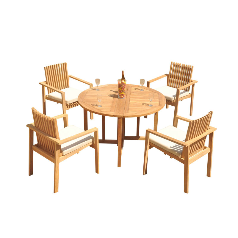 Ensemble de salle à manger 52 po, 5 pièces: table, 4 chaises