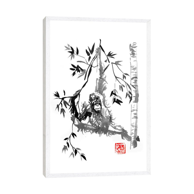 Playing by Péchane - Print on Canvas, White Framed, 66.04 cm H x 45.72 cm W