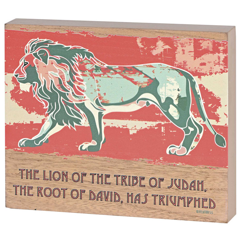 Plaque de table lion de la tribu 10 x 8