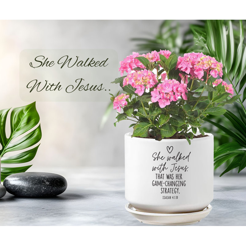 Planter She Walked With Jesus