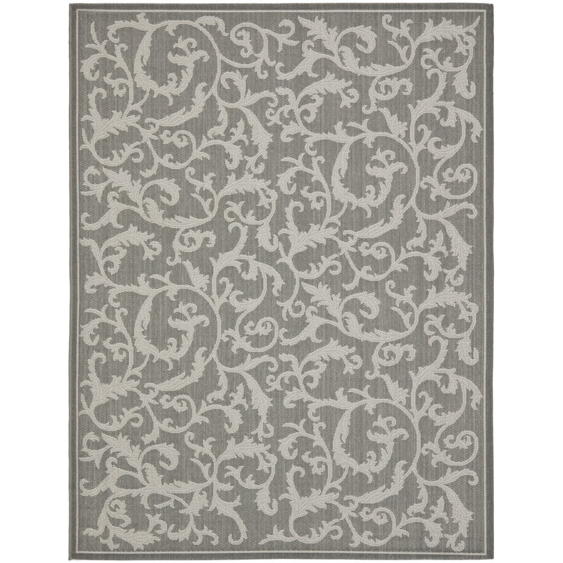 Tapis d'intérieur / extérieur floral Tillamook Performance, Rectangle 9 pi x 12 pi