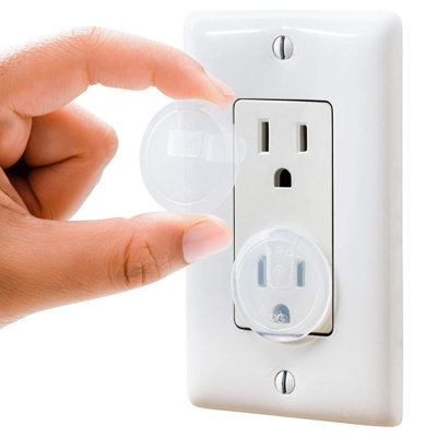 50 Pack Clear Safety Outlet Plug Covers Value Set - Durable Universal Electrical Socket Caps for Home, Office, School, and Business Safety, High-Density Insulated Electrical Protector Cap