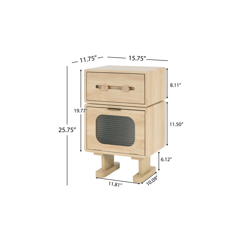 Rotatable robot storage side table