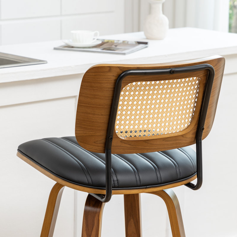 Tabourets de bar Valerie, Black, Bar Stool (30.31" Seat Height)
