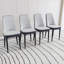 Ensemble de table de salle à manger de 63 po en bois aggloméré de style crème moderne et en polyuréthane 63 po. Assemblez l'ensemble de chaises de bureau et de pieds en métal noir, convenant à la maison et à la cuisine.-2065225358