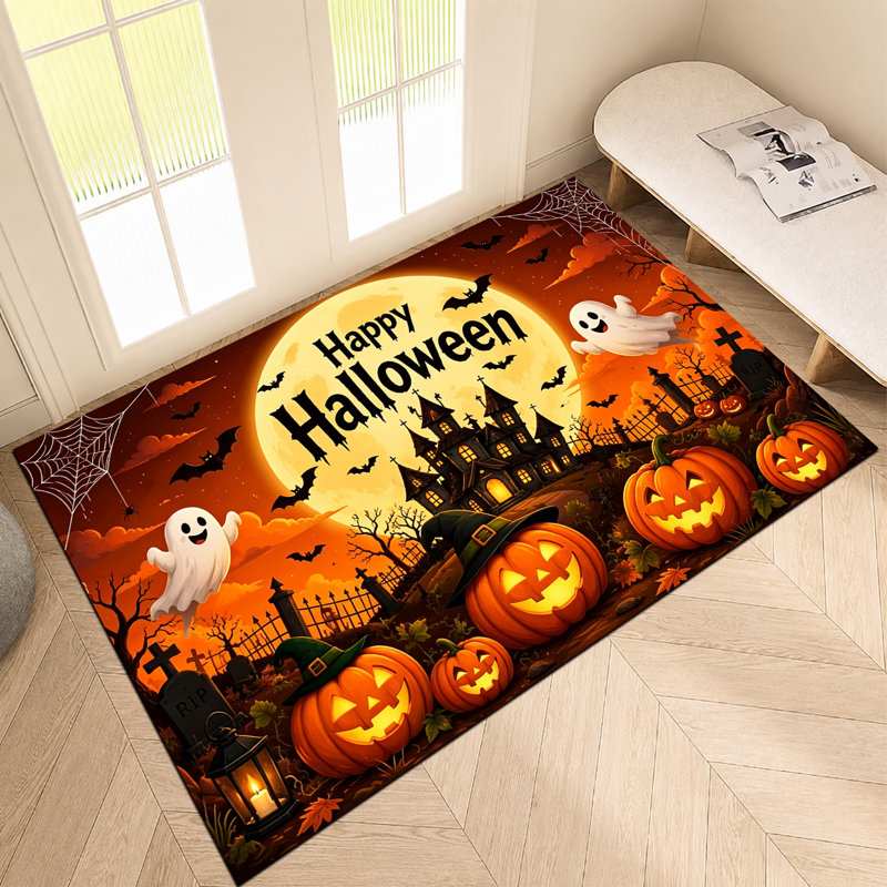 Tapis d'entrée antidérapant pour l'entrée d'Halloween, Halloween 6, 24 po x 36 po