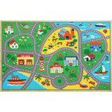 Furnish My Place Jernigan 760 City Map, City Street Map Kids Rug for Nursery, Playroom, Bedroom & Classroom Area, Washable Play Mat, Multicolor