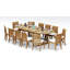 11 Pcs Grade-A Teak Wood Dining Set: 118" Double Extension Mas Oval Trestle Leg Table And 10 Giva Armless Chairs #11GV2700-715474086
