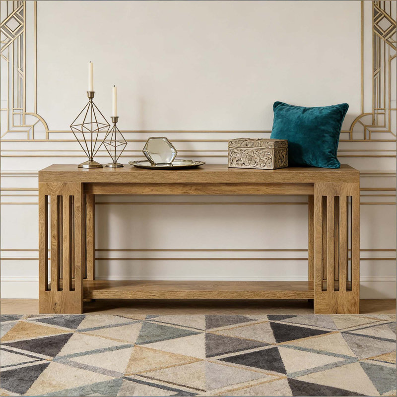 Table de canapé, console, table d'appoint, Light Brown