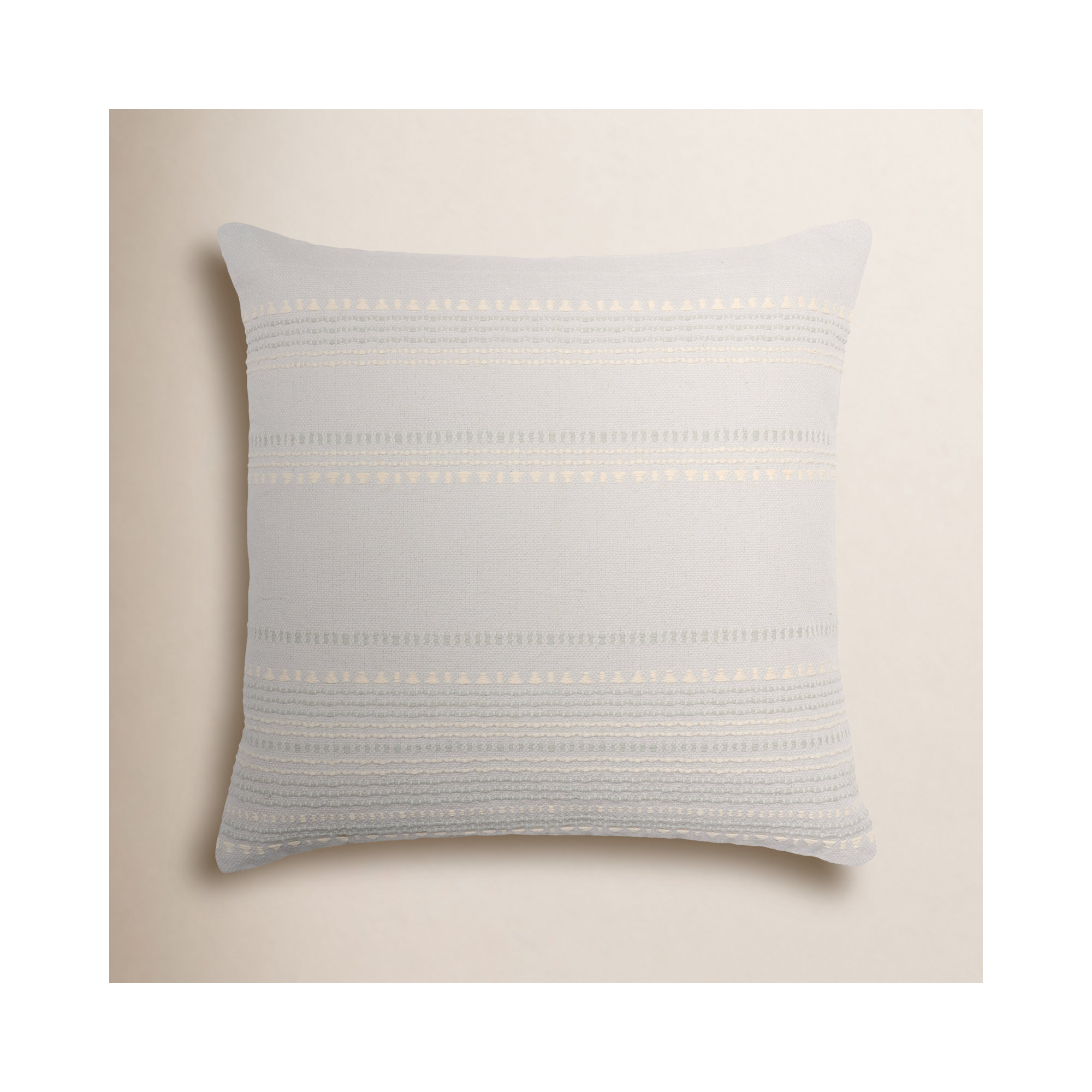 Bryson Embroidered Cotton Throw Pillow, Down