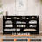 61" Wood Dresser with 12 Rattan Drawers, Modern TV Stand Chest for Bedroom & Living Room-1361446490