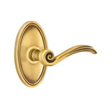 Elan Wave/Drop Privacy (Bed & Bath) Door Lever with Oval Rosette