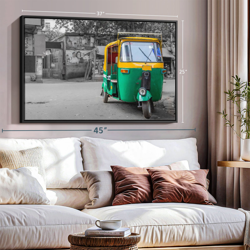 Impression sur toile Indian Rickshaw Pop, H 25 po x l 37 po