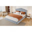 Tête de lit en velours rembourré avec cadre de lit et tête de lit en forme de coquillage pour la chambre à coucher, aucun sommier nécessaire-442405525