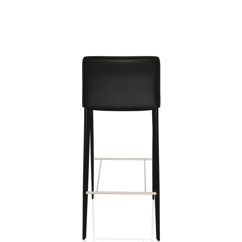 Tabouret de bar et de comptoir Linda, Noir, Tabouret de bar (siège d'une hauteur de 29,5276 p