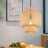 Natural Bamboo Lantern Pendant Hanging Light Rustic Wicker Rattan Chandelier For Farmhouse Restaurant Living Room Dining Room Kitchen Island