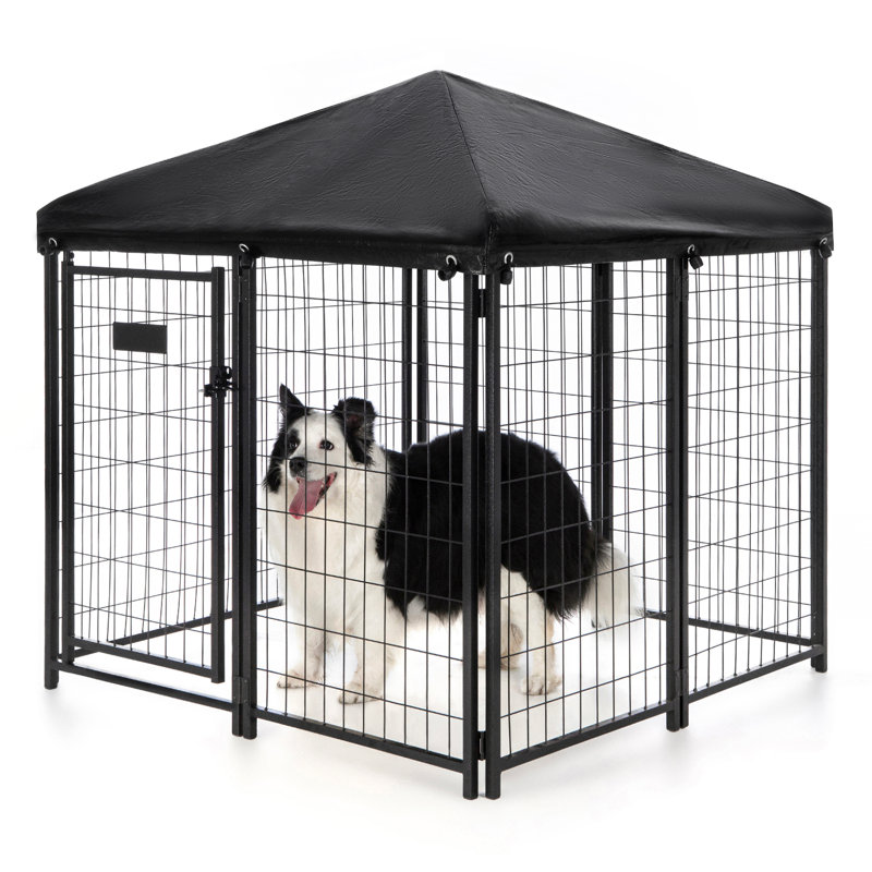 8 Panels Folding Hinges Dog Kennel
