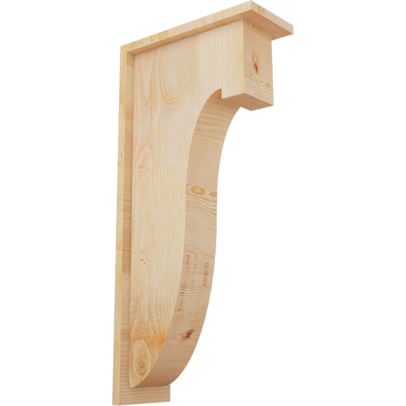 Corbeau Del Monte avec contre-plaque, H 26 po x l 6 po x P 14 po, Sapin de Douglas, Sciage brut