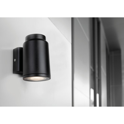 Black 11.1cm H Outdoor Armed Sconce