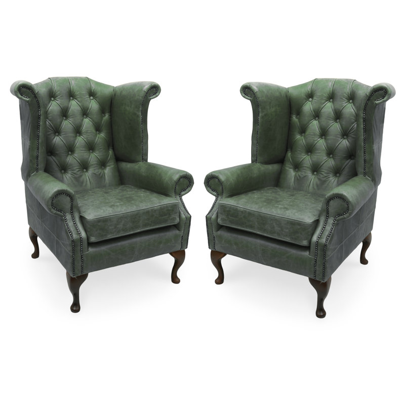 Maritschnik Upholstered Wingback Chair, Green