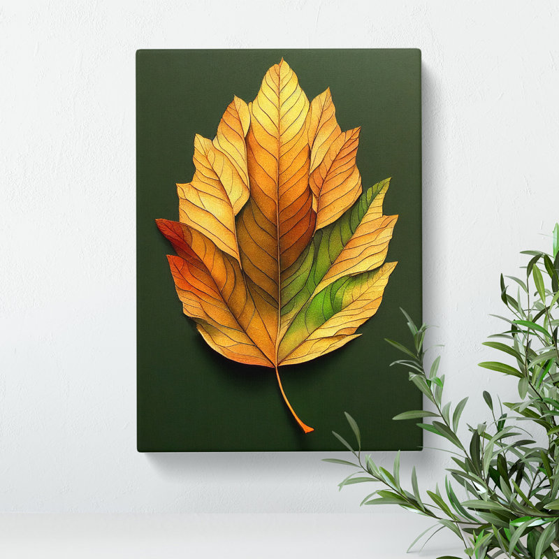 Autumn Leaf No.2 - Wrapped Canvas, 76cm H x 50cm W x 3cm D