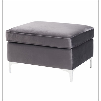 Repose-pieds gris rectangulaire