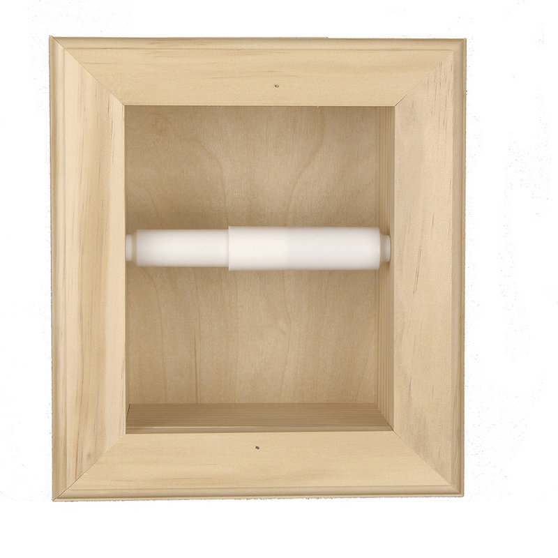 Porte-papier hygiénique encastré Tracy, Chêne