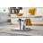 47.25 Inch Faux Marble Coffee Table, Rectangular Marble Top Living Room Table, Side Sofa Table, Modern Center Table with Silver Mirrored Finish Stainless Steel Base for Apartment Home Office-2102002914